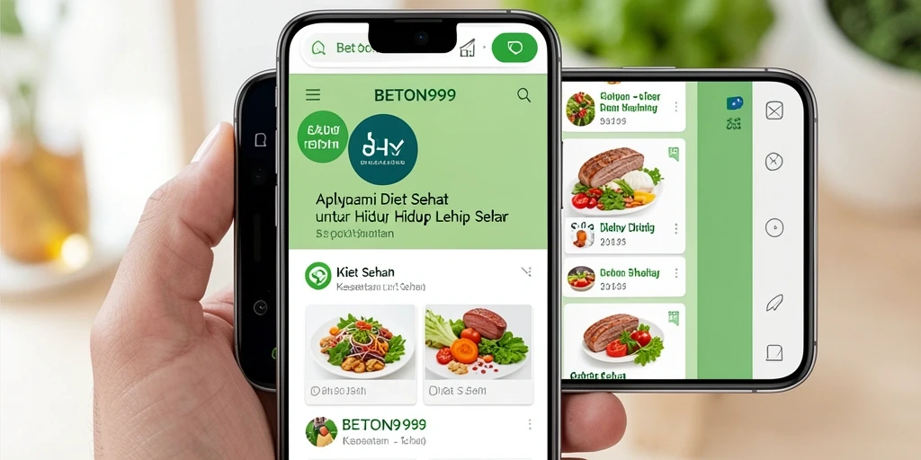 Tampilan antarmuka BETON999 yang intuitif untuk diet sehat.