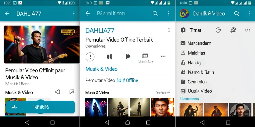 Antarmuka DAHLIA77 menampilkan fungsi Pemutar Video Offline yang intuitif.